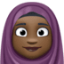 🧕🏿 woman with headscarf: dark skin tone display on Facebook